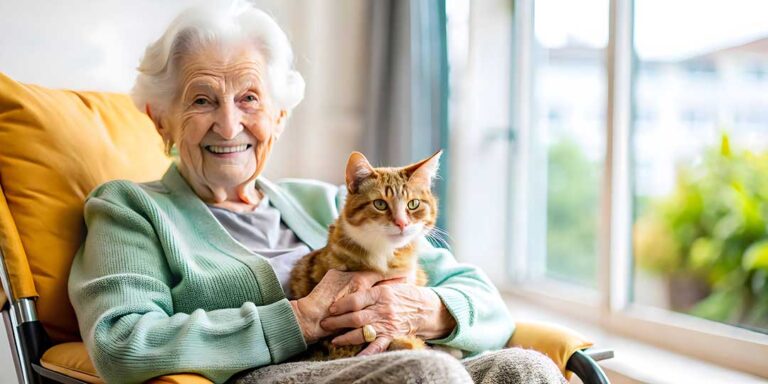 Older adults share a meal while a caregiver reviews a simple daily schedule nearby.